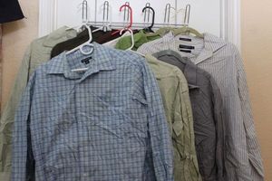 lot 247 image: Mens Long Sleeve Button Down Dress Shirts, Brands and Colors Shown in Photos