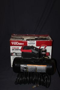 lot 285 image: Hyper Tough 3 Gallon Air Compressor. Lightly Used