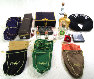 lot 577 image: Crown Royal collectibles and other brands as shown