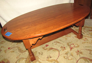 lot 631 image: Solid Oak (no veneer) made in USA coffee table