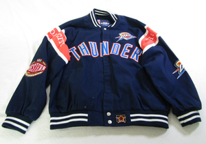 lot 671 image: Official NBA Oklahoma Thunder team jacket