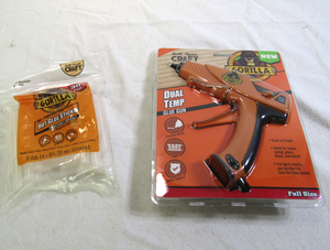 lot 691 image: Gorilla glue hot glue gun and glue sticks NEW unopened