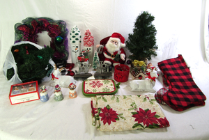 lot 706 image: Assorted Christmas decor as shown