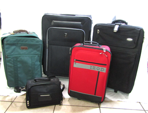 lot 711 image: Suitcases (5), including, Izod and Atlantic