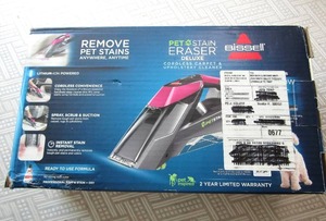 lot 717 image: Bissell Pet stain eraser deluxe cordless carpet & upholstery cleaner