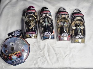 lot 7 image: Star Wars Titanium Series Die-Cast Vehicles Lot  4 Ships  1 Fighter Pods  Sealed