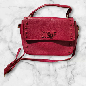 lot 14 image: Steve Madden Red Studded Crossbody Purse  Shoulder Bag