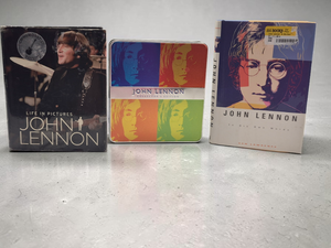 lot 26 image: John Lennon Collector Lot  3 CD Tin Set  Lennon Books