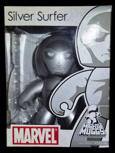 lot 40 image: Mighty Muggs Silver Surfer Marvel Figure  Rare Style Collectible