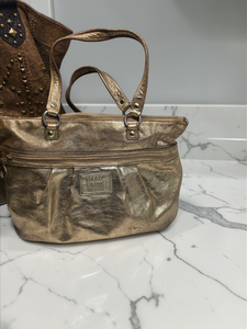 lot 74 image: Coach Poppy Metallic Gold Y2K Shoulder Bag Tote Purse 15285
