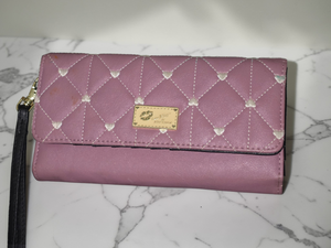 lot 89 image: Betseyville by Betsey Johnson Pink Quilted Wallet
