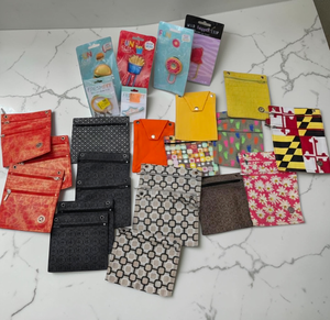 lot 98 image: Bulk Coin Pouch & Small Wallet Lot  Jumbo Paper Clips & Hair Tie Accessories (Mixed Styles)