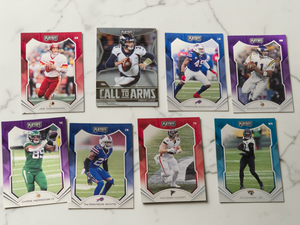 lot 106 image: 2021 Panini Playoff NFL Card Lot (8)  Theismann, Drew Lock Insert, Chark Jr, Edmunds  more