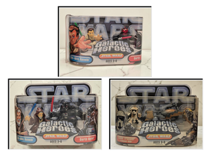 lot 101 image: Star Wars Galactic Heroes Figure Lot  Darth Vader, Obi-Wan &amp Scout Trooper Sets