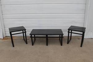 Coffee and Side Table with tempered glass