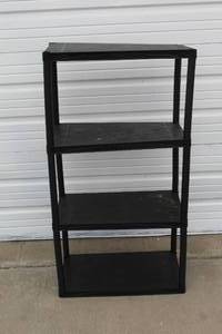 lot 15 image: plastic shelving unit is a 4-tier