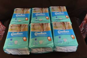 lot 50 image: Six packs of comfees pull ups size 4T-5T