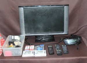 lot 80 image: Mixed lot alarm clock TV remote computer screen and much more see pictures for details