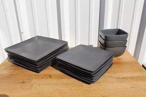 lot 188 image: Better Homes & Gardens Anderson square-shaped stoneware dinnerware