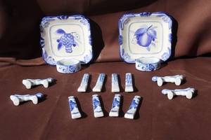 lot 232 image: 8-ceramic chopstick rests  and more see pictures for details