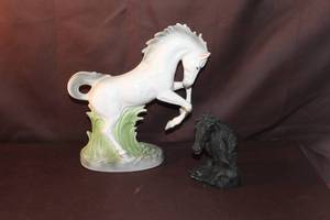 lot 285 image: ceramic figurine of a rearing horse foot has been fixed see pictures and more see pictures for details