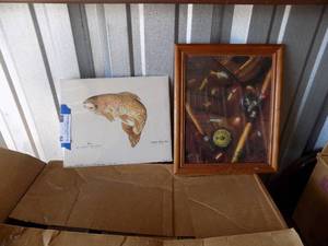 lot 64 image: fishing wall art