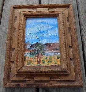 lot 109 image: wooden frame art