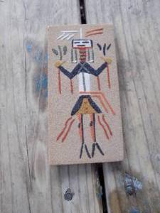 lot 111 image: THE HOLY MAN  - NAVAJO YEI SAND  ART PAINTING
