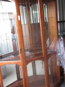 Display case with glass shelving  76" X48" X 16"