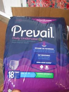 lot 151 image: Because disposable bags, Prevail large daily underwear, Because cleansing wipes  - new
