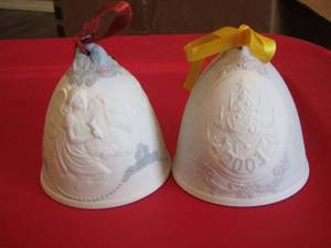 lot 168 image: qty 2 Lladro dcor bells