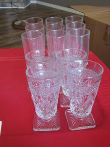 lot 169 image: IMPERIAL CAPE COD GLASSES 4,   &  9 CHAMPANGE FLUTES