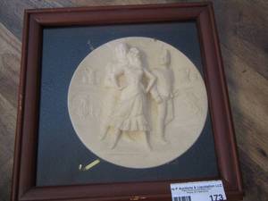 lot 173 image: Carmen framed dcor plate - TUSCANY
