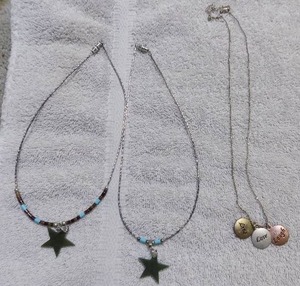 lot 60 image: 3 NECKLACES - 1 CHARM AND TWO BEADS