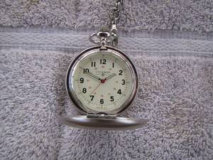 lot 98 image: POCKET WATCH & CHAIN - Coleman