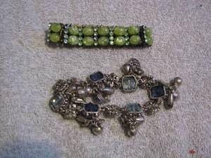 lot 173 image: BRACELET  WITH CHARMS & 1 STRECHY BRACELET