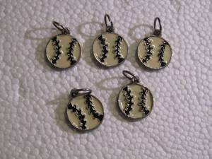 lot 223 image: 5 BASEBALL CHARMS