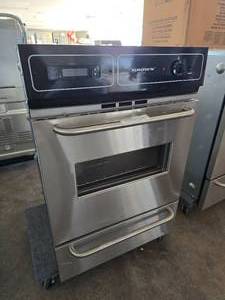 lot 27 image: NEW Brown 24 Built-In Gas Wall Oven, Model TTM721-2BKW Stainless Steel
