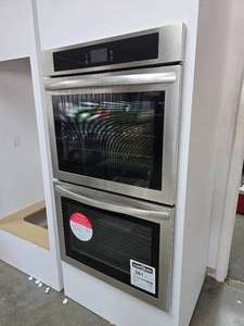 lot 40 image: NEW Frigidaire 30 Built-In Electric Double Wall Oven, Model FCWD3027AS Stainless Steel