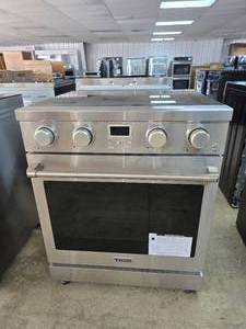 lot 53 image: NEW Thor Contemporary Professional 30 4 Burner Glass Top Electric Range, Model ARE30 Stainless Steel