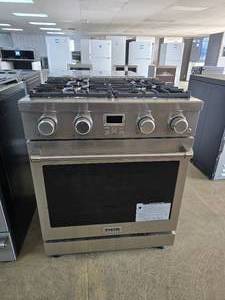 lot 54 image: NEW Thor A Series Contemporary Professional 30 4 Burner Gas Range, Model ARG30 Stainless Steel
