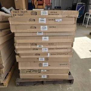 lot 93 image: Pallet of 12 OEM Speed Queen WasherDryer Panel Cabinet Sides & Fronts