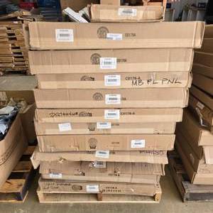 lot 94 image: Pallet of 12 OEM Speed Queen WasherDryer Panel Cabinet Sides & Fronts
