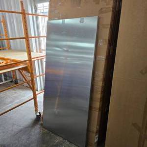 lot 113 image: Lot of 5 Frigidaire Insulated Stainless Steel Door Panels, Model 297329300
