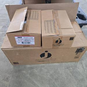 lot 196 image: Box of NEW Juno Recessed Down-Lites.  Includes 8 JCLR6L Lights