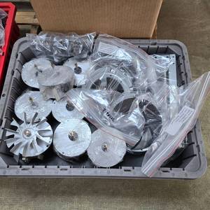 lot 199 image: Large Tote of Misc Fan Motors