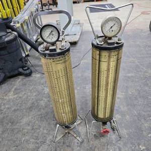 lot 153 image: Lot of 2 Robinair Dial-A-Charger Charging Cylinders