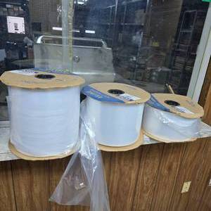 lot 247 image: 3 Rolls of ULine Poly Tubing.  Rolls look full