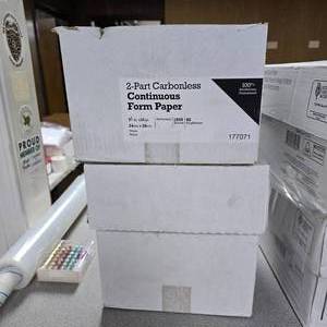 lot 248 image: 2 Boxes of Vintage Style Continuous Form Paper