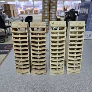 lot 258 image: Lot of 4 Vintage Dearborn Ceramic Heater Grate Insert Bricks